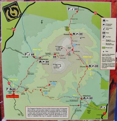 Plan vom Tongariro circuit